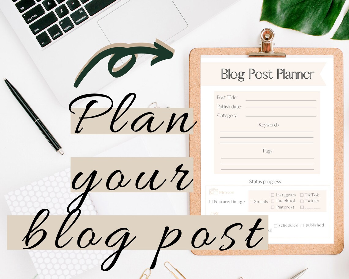 Printable Planner for Bloggers, Daily Planner, Business Planner, Small ...