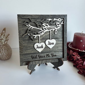Personalized Wooden Sign, Couples Custom Wood Sign, Valentines Day Gifts, Anniversary Gift for Him, Wedding Gift,  Couples Names Sign