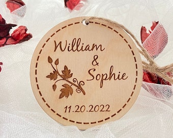 Wedding Ornaments Favors, Wood Wedding Favors, Wooden Wedding Ornaments, Christmas Favors, Christmas Ornament, Wedding Party Favors