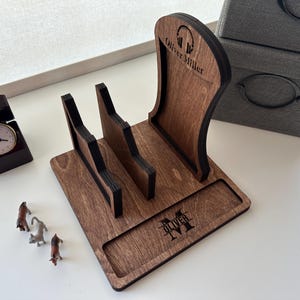 Personalized Controller Stand, Headphone Holder, Boyfriend Birthday Gift, Husband Anniversary Gift, Brother Gift from Sister, Man Gifts image 8