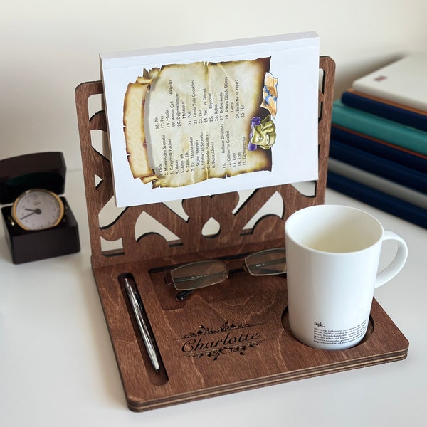 Coin livre personnalisé en bois, kiosque à café, cadeau pour femme, cadeau fête des mères pour maman, cadeau de Noël pour elle, cadeaux grand-mère, support de livre