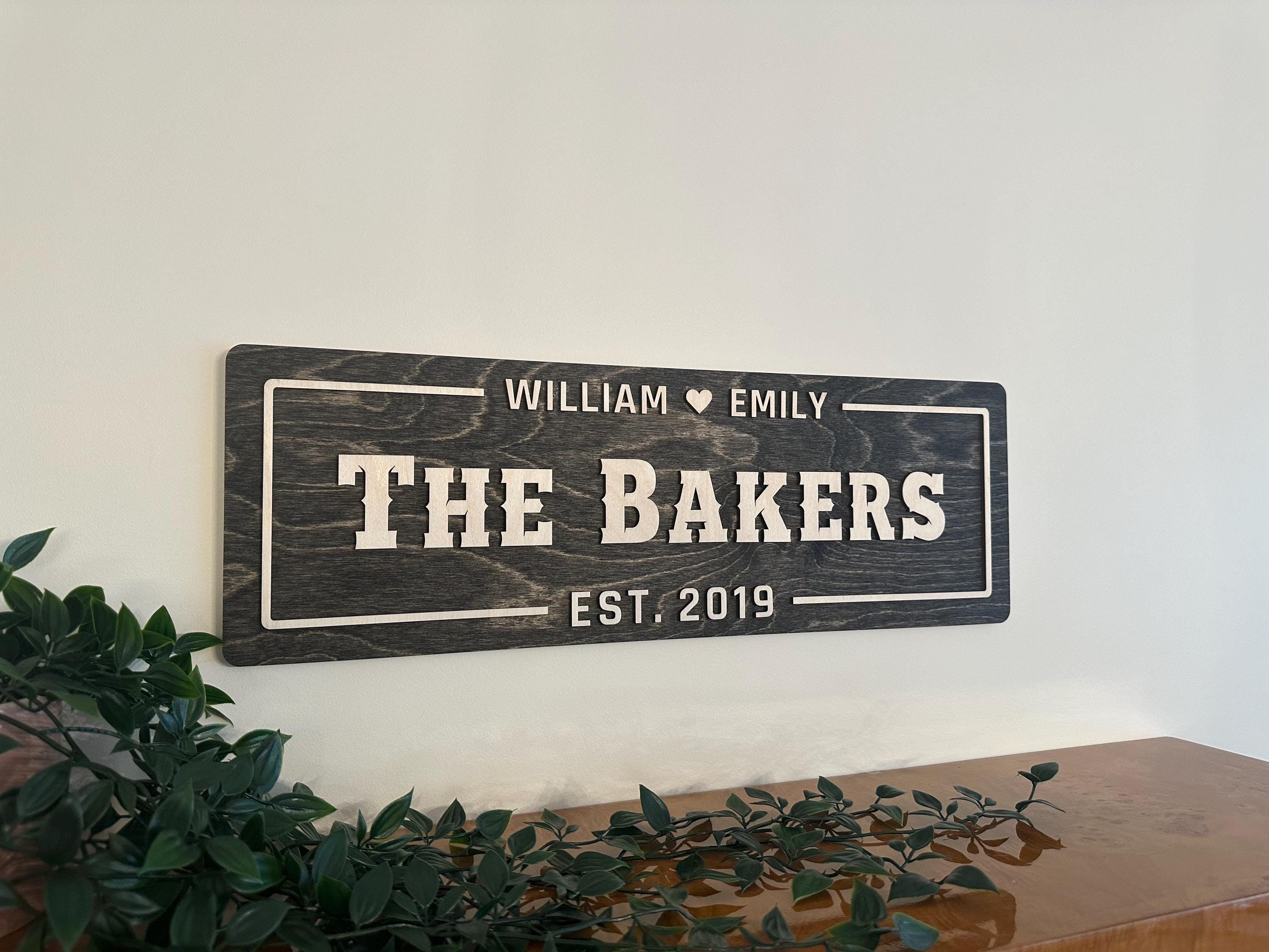 Personalized Wooden Sign | Custom Wood Family Name Sign | Last Name ...