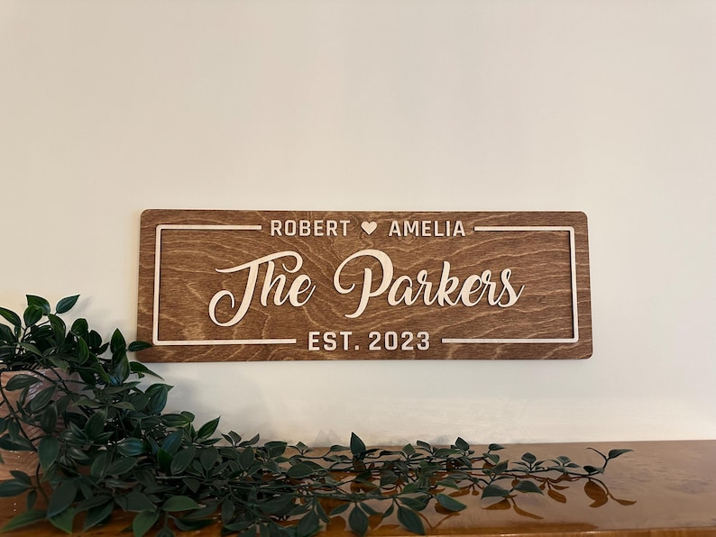 Personalized Wooden Sign | Custom Wood Family Name Sign | Last Name ...