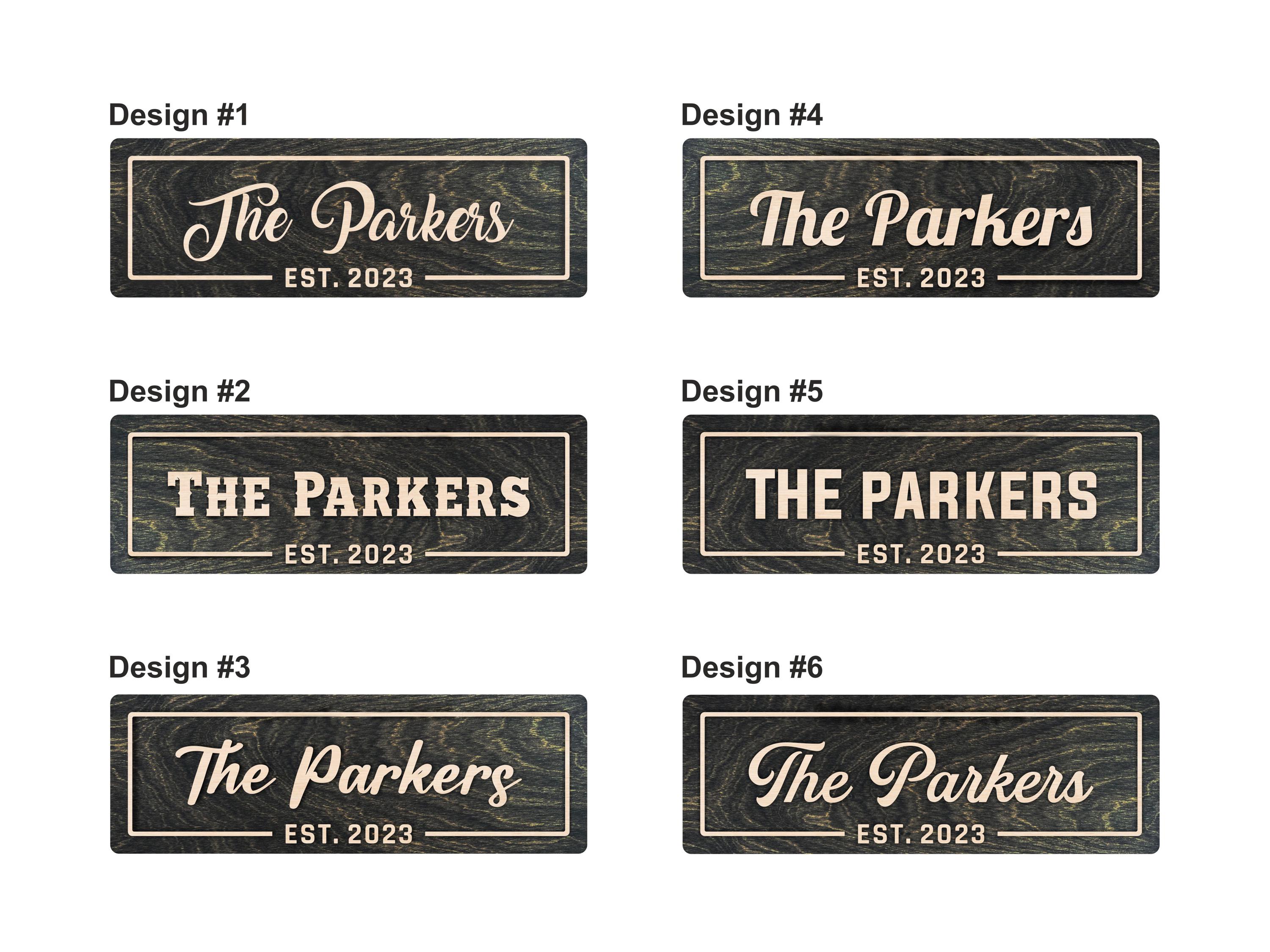 Personalized Family Name Sign Wedding Gift Last Name Established Sign ...