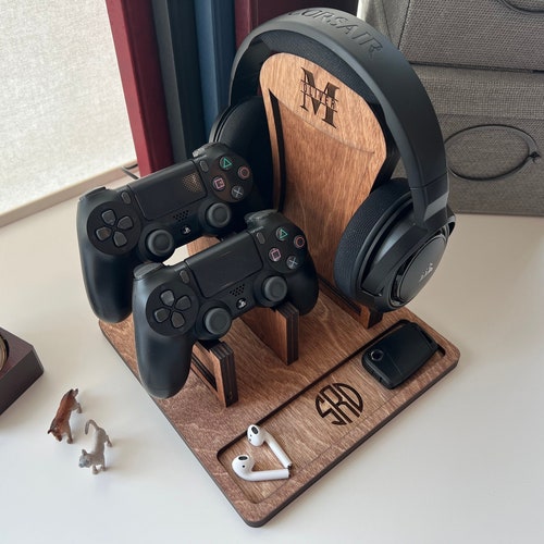 Support de manette personnalisé, support pour casque, cadeau d'anniversaire de petit ami, cadeau d'anniversaire de mari, cadeau frère de la soeur, cadeaux homme