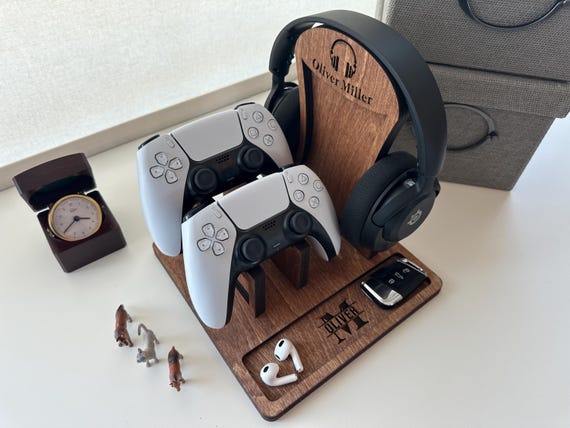 Personalized Controller and Headphone Stand for Christmas Gift, Gamer Boyfriend Gift, Birthday Husband Gift, Anniversary Gifts
