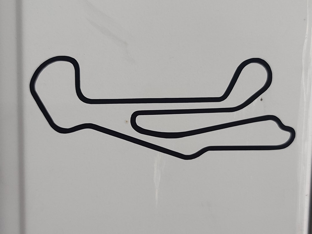 Barber Motorsports Park Outline Vinyl Sticker Etsy