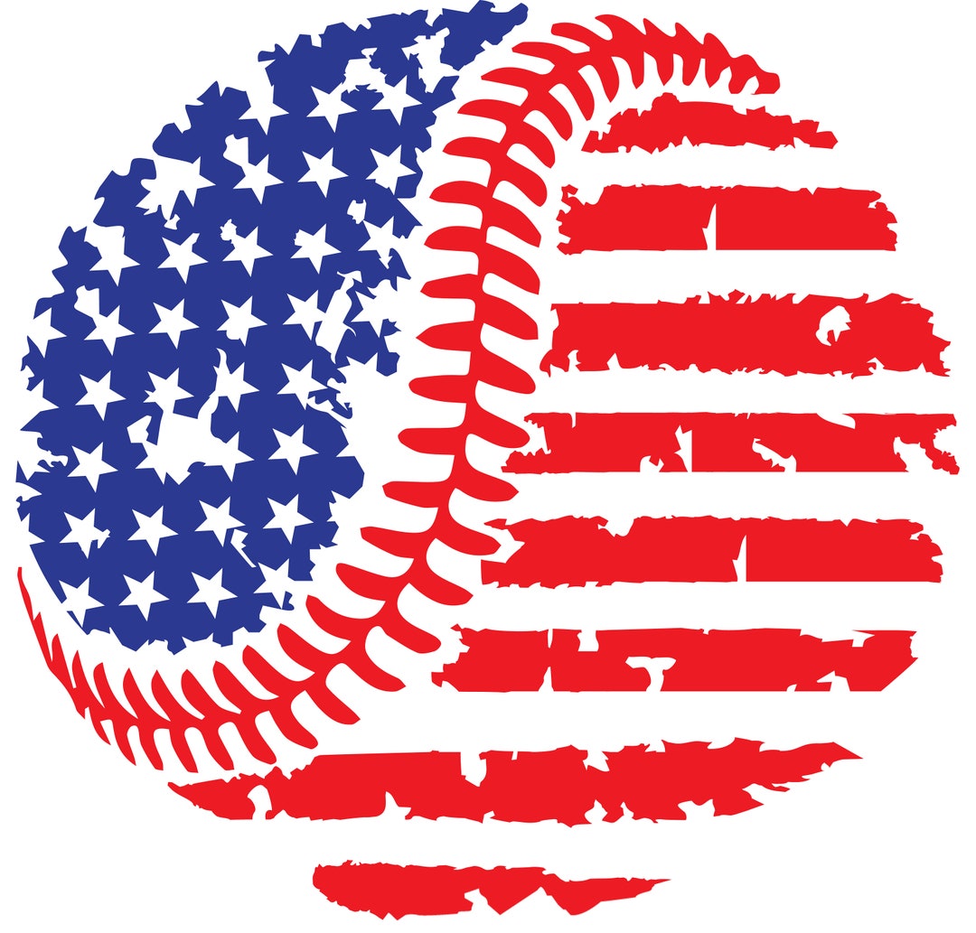 American Flag Baseball Softball Vinyl Sticker Etsy