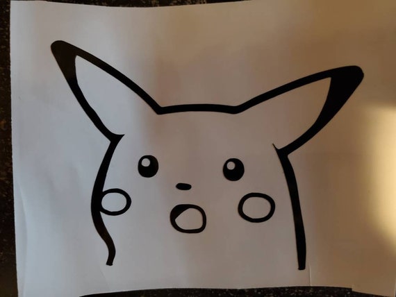 Surprised Pikachu Meme Vinyl Sticker 
