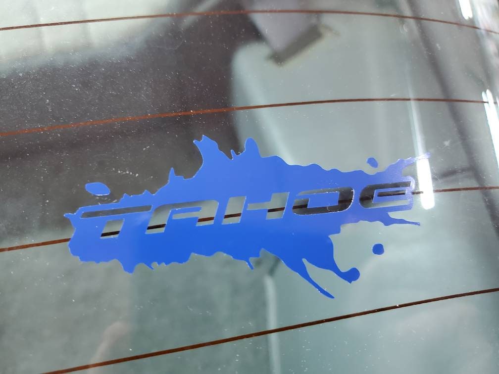 Chevrolet Silverado mud paint splash logo vinyl sticker