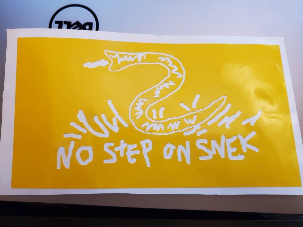 No Step on Snek Vinyl Decal Sticker Funny Don't Tread on Me USA Many Colors