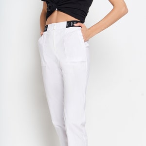 White scrub pants for women Nurse uniform trousers  clothes Doctor clothing women Nurse scrubs uniform Beautician pants