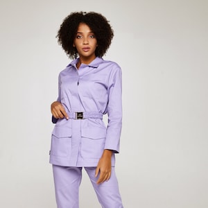 Beautician uniform scrub set  scrub women Dentist clothes Nurse military style scrub jacket and pants Nurse uniform