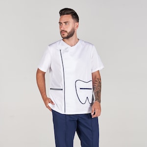 Doctor scrubs uniform men Dentist practitioner clothes  apparel for stomatologist