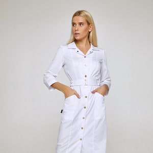 Esthetician dress uniform for beauty masters,  uniform for dentists and nurses, cosmetology cloth for beautician