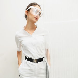 Fashionable overall beautician Cloth for beautician Salon uniform for cosmetology Esthetician scrub uniform Jumpsuit for spa specialists
