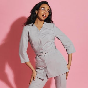 Beautician wrap uniform Doctor scrub uniform Dentists and nurses comfortable scrub set women High quality spa uniform Nurse scrub uniform