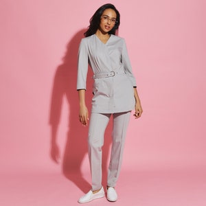 Doctor scrub uniform Dentists and nurses comfortable scrub set Beautician wrap uniform women Nurse scrub uniform High quality spa uniform