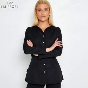 Classy scrub set of  lab coat and pants doctor scrub uniform for nurses and beauticians, cosmetology cloth for beautician