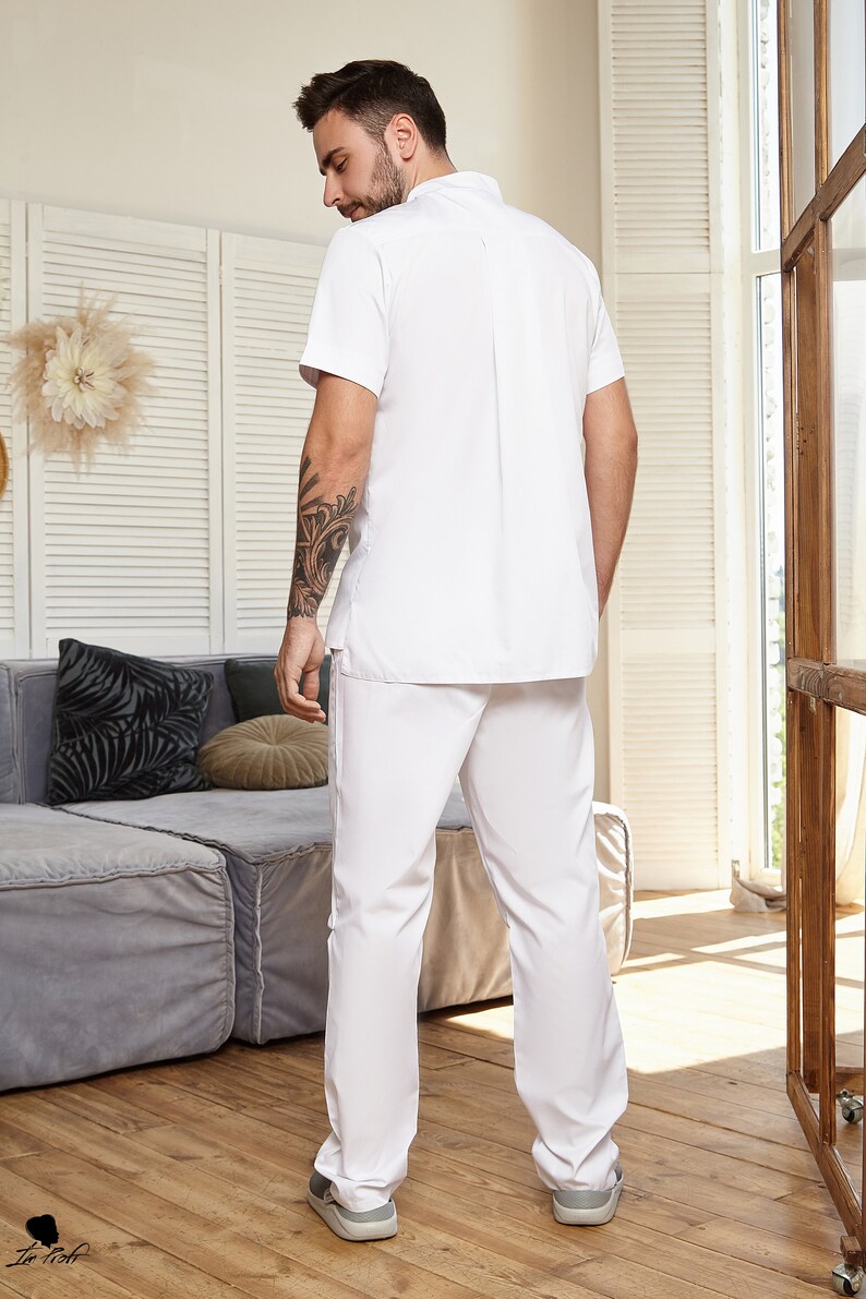 Medical Clothes Men Scrubs Uniform for Male Nurse Veterenarian Etsy