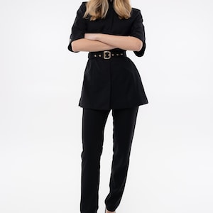 Elegant Medical Uniform for Women Stylish Doctor's Scrub Set Medical Workwear for Nurses Estheticians Italian Fabric Work Suit with Pockets