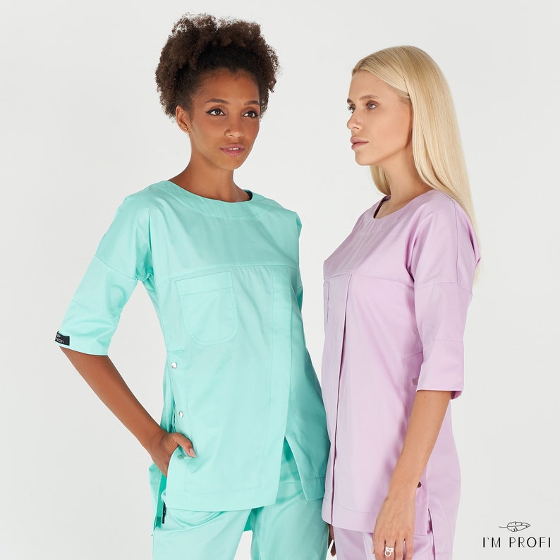 Beautician Uniform Women Dentist Clothing Nurse Uniform Scrub Etsy