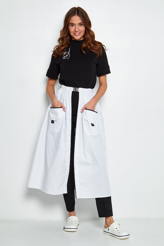 Cotton hair stylist apron skirt Trendy hairdresser apron women Hair stylist gift ideas Stylist accessories Esthetician uniform