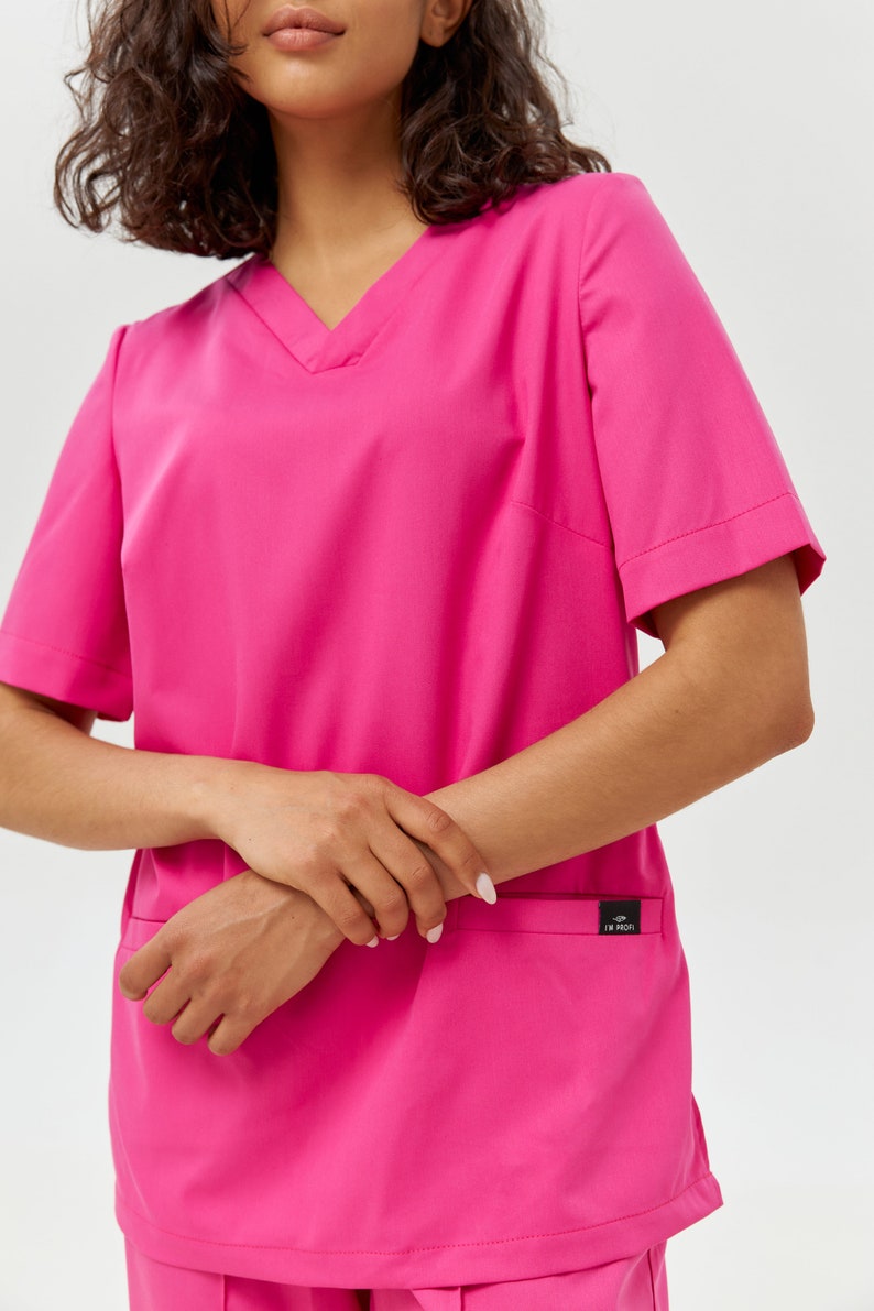 Light Scrub Set of Lab Coat and Pants Doctor Scrub Uniform for Workers