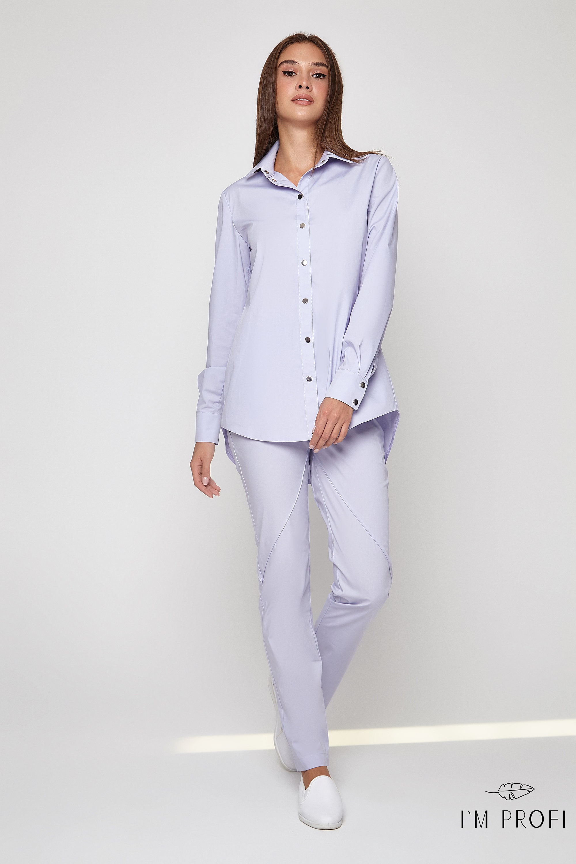 Dentist Clothes Women Beautician Uniform Scrub Set Nurse Blouse and Pants Laboratory Apparel