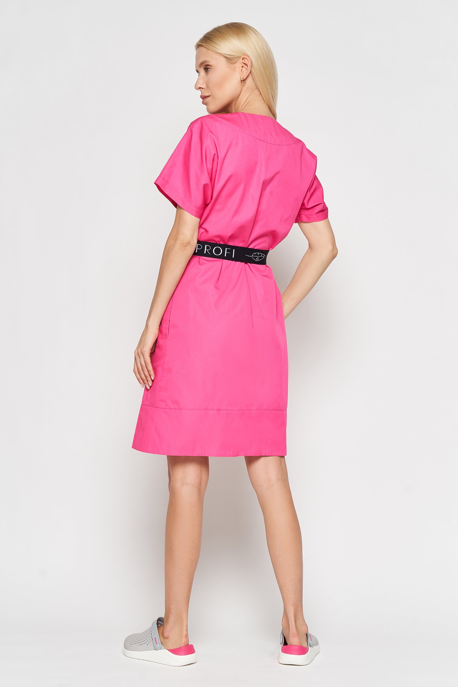 Pink Nurse Dress Uniform Medical Lab Coat Women Beautician Etsy UK