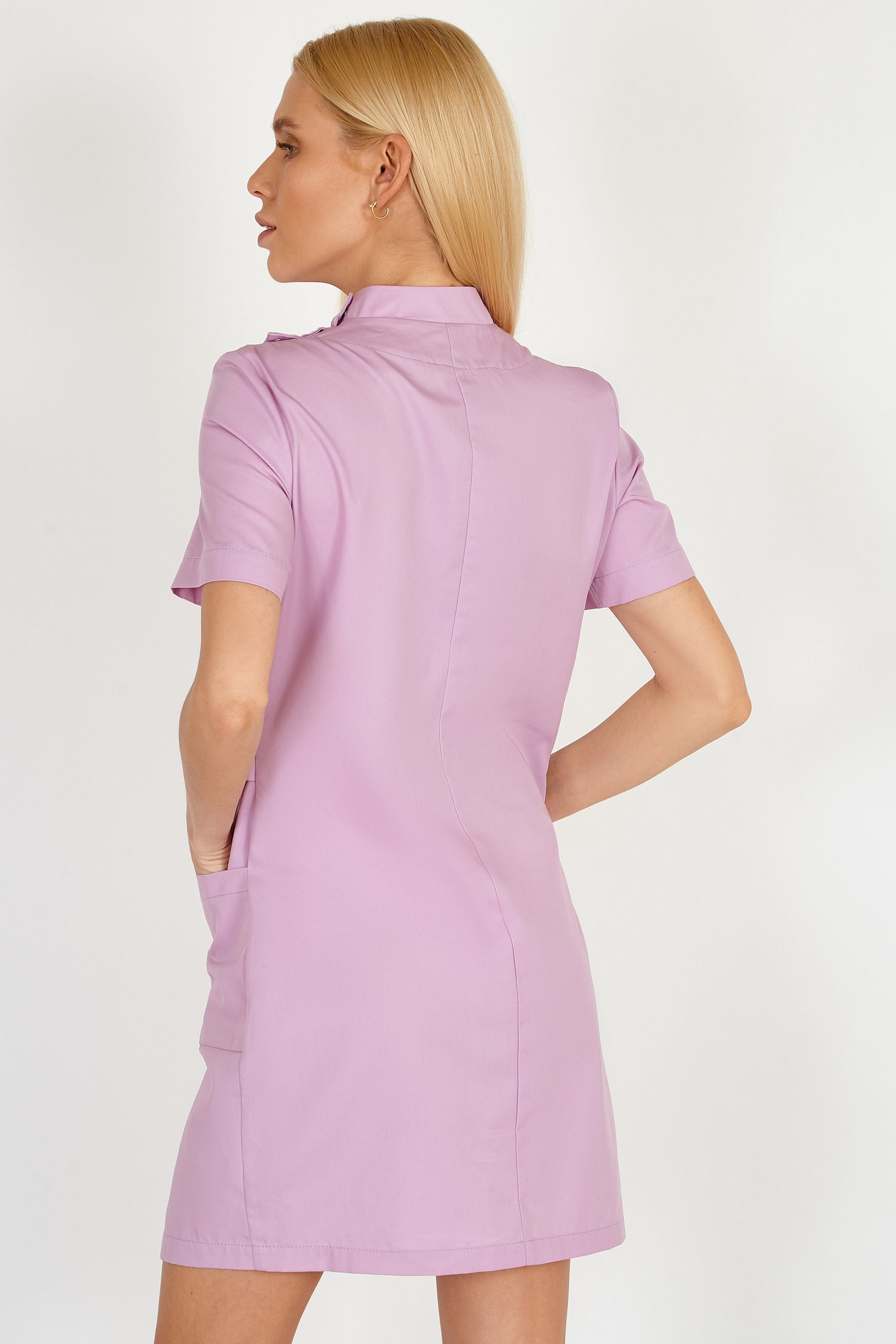 Scrub Dress Mini Short Lab Coat Women Modern Nurse Uniform Etsy