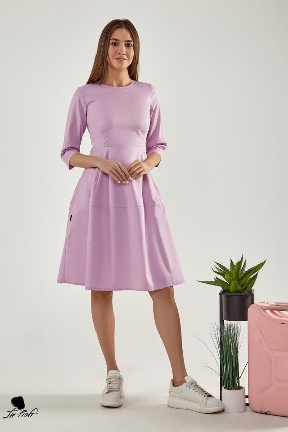 nurse scrub dress Women's Medical Scrub Dress | Black