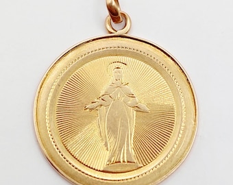 Médaille Religieuse Ancienne Saint Victor - Marseille - 19ème Siècle - Bronze
