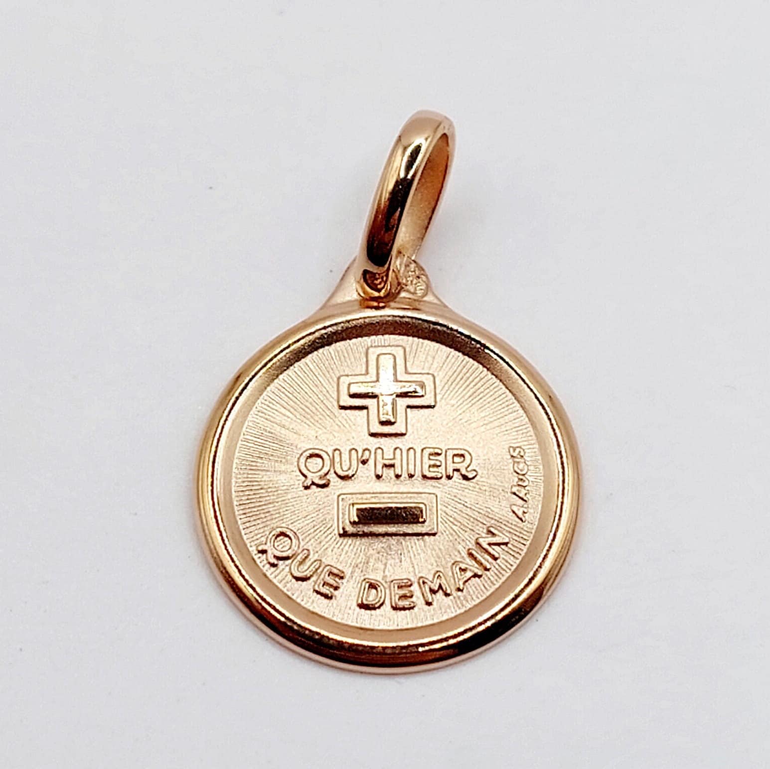 French Augis Love Charm 18k Rose Gold 