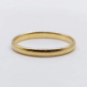 French vintage wedding band 18k gold stacker