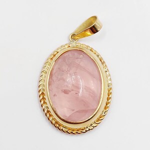 Rose Quartz Freeform Shape Rose Gold-plated Sterling Silver, Pendant Only Rose Quartz Freeform Shape Rose Gold-plated Sterling Silver, Pendant Only