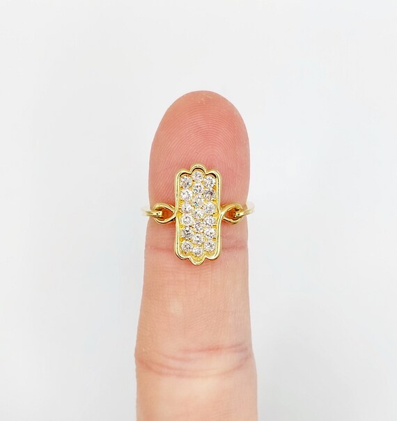 Bague Marquise Vintage En Or 18k Avec Diamants - 0,57 Carat Total - Taille 52