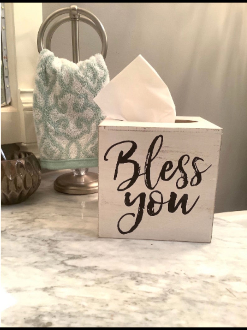 Bless You Tissue Box Cover / Tissue Holder / Tissue Box Cover Etsy