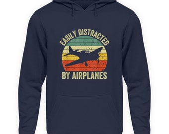 SYP * Easily Distracted by Airplanes  - Unisex Kapuzenpullover Hoodie