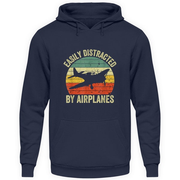 SYP * Easily Distracted by Airplanes  - Unisex Kapuzenpullover Hoodie