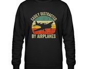 SYP * easily distracted by airplanes  - Roller Sweatshirt ST/ST