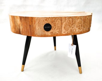 THE FOREST Art & Woodworking Studio: Elegant Beech Coffee Table - Nature's Artistry in Wood