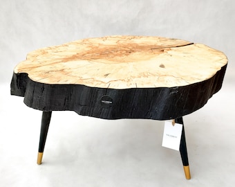 THE FOREST Art & Woodworking Studio: 'Dual Harmony' Sycamore salontafel - Een uniek exemplaar