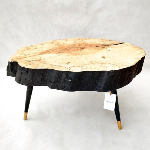 THE FOREST Art & Woodworking Studio: 'Dual Harmony' Sycamore Coffee Table - A Unique One