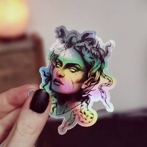 Autocollant Medusa holographique