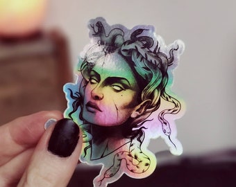 Medusa holographic sticker