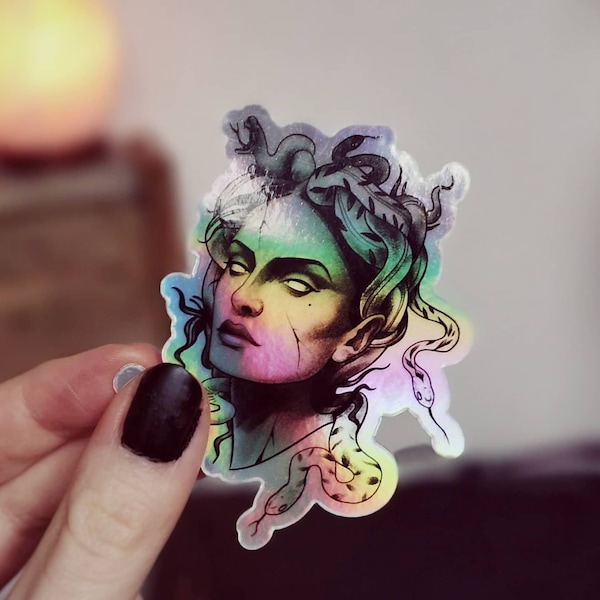 Medusa Sticker holographisch