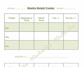 Weekly Weight Tracker