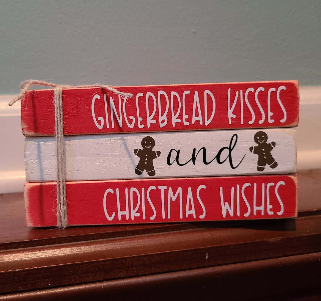 christmas-mini-book-stack-mini-book-stack-christmas-decor-etsy