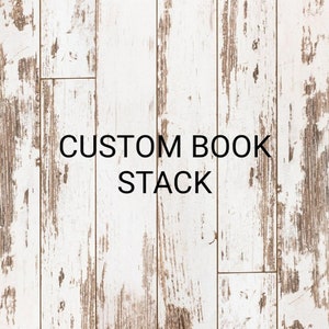 Custom book stack, tiered tray decor, faux books, wooden books, home decor, mini book stacks